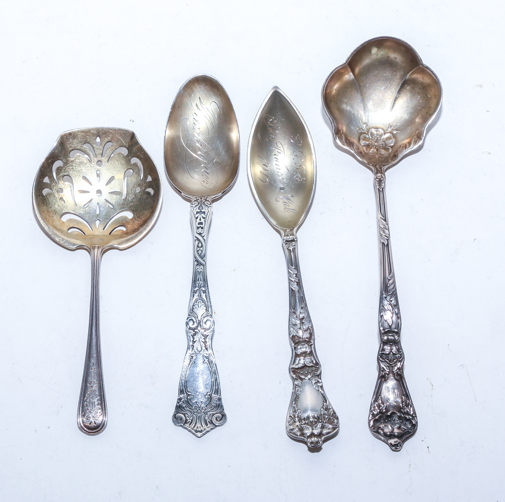 FOUR STERLING SERVING SPOONS 2