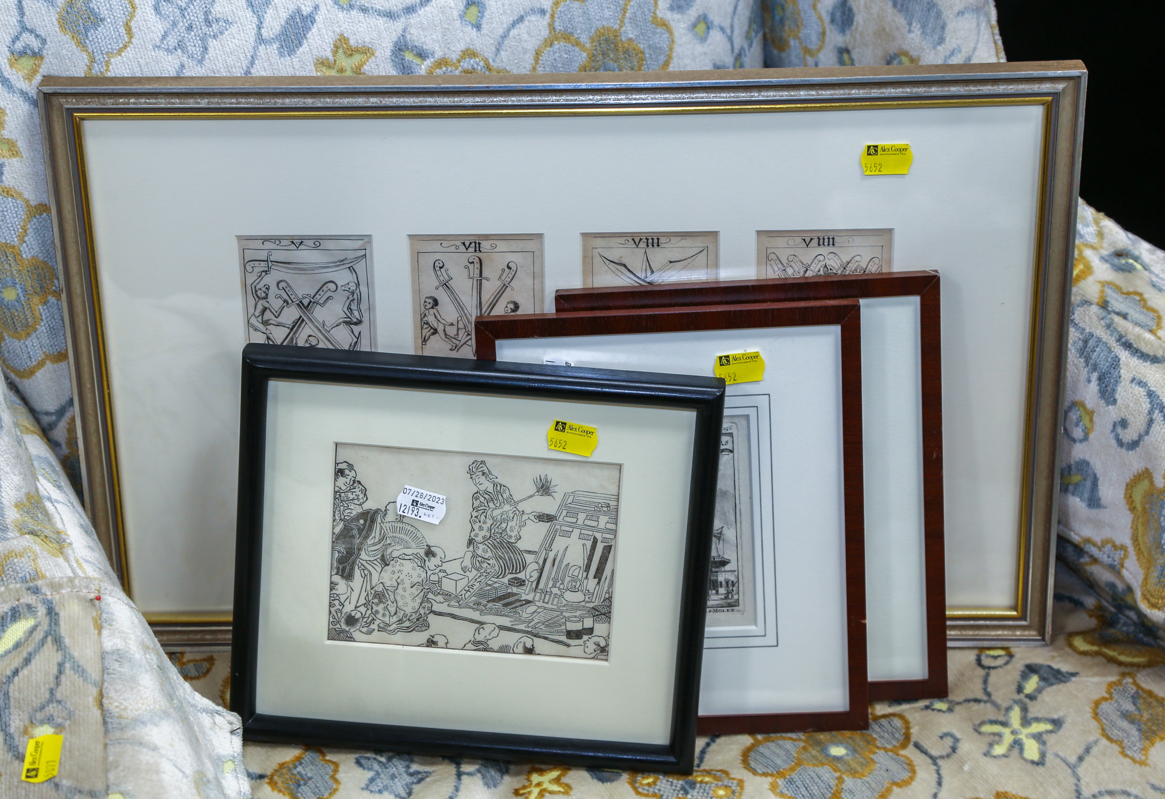 FOUR ANTIQUE FRAMED PRINTS Including