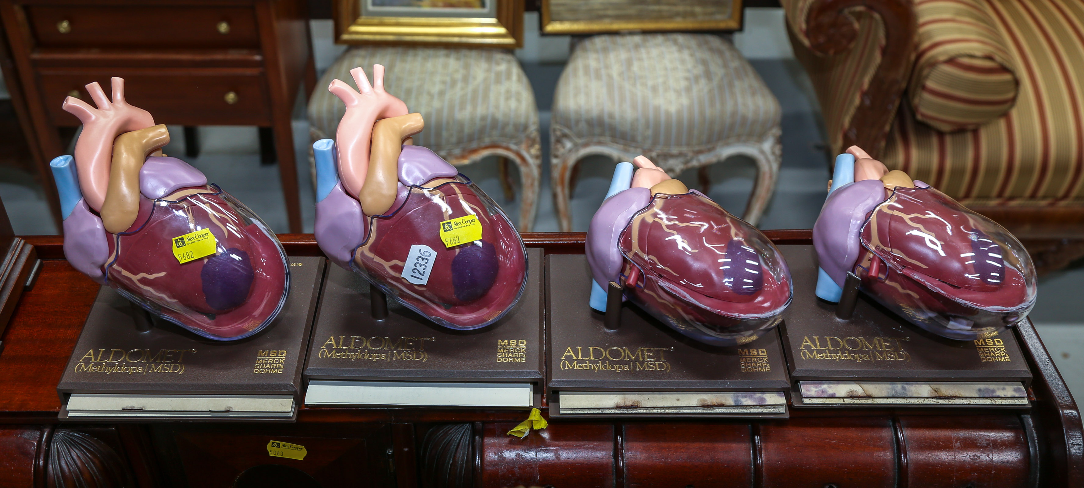 FOUR PROMOTIONAL MODELS OF HEARTS