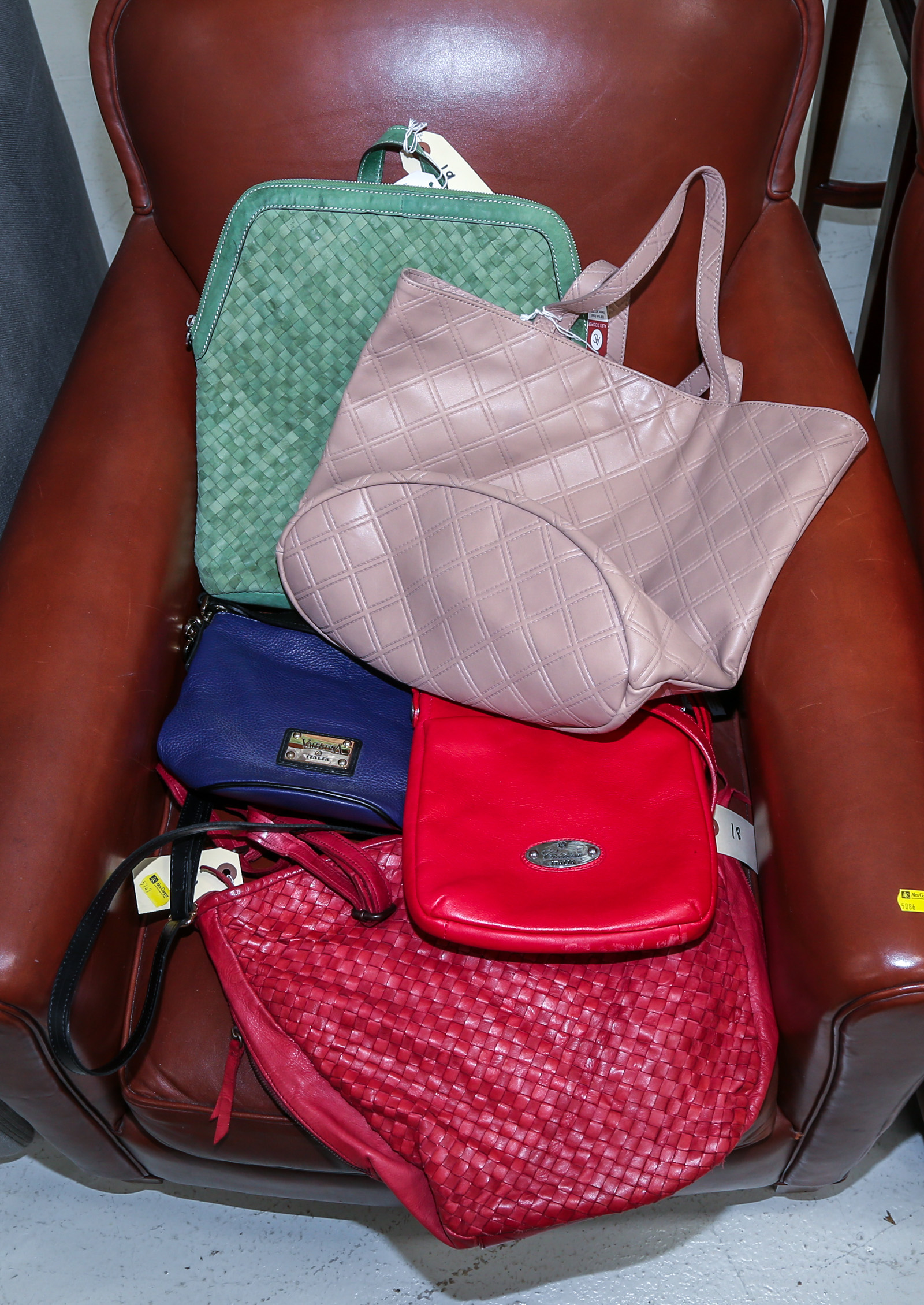 A SELECTION OF ITALIAN LEATHER BAGS