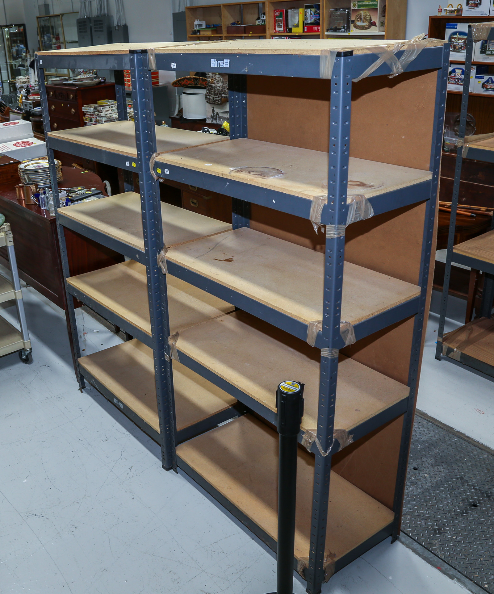 A PAIR OF METAL STORAGE RACKS With 3b26f7