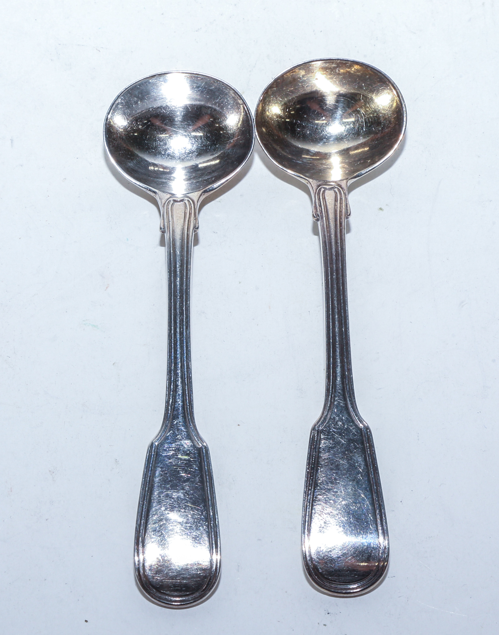 TWO HALLMARKED MUSTARD SPOONS 1.2 troy