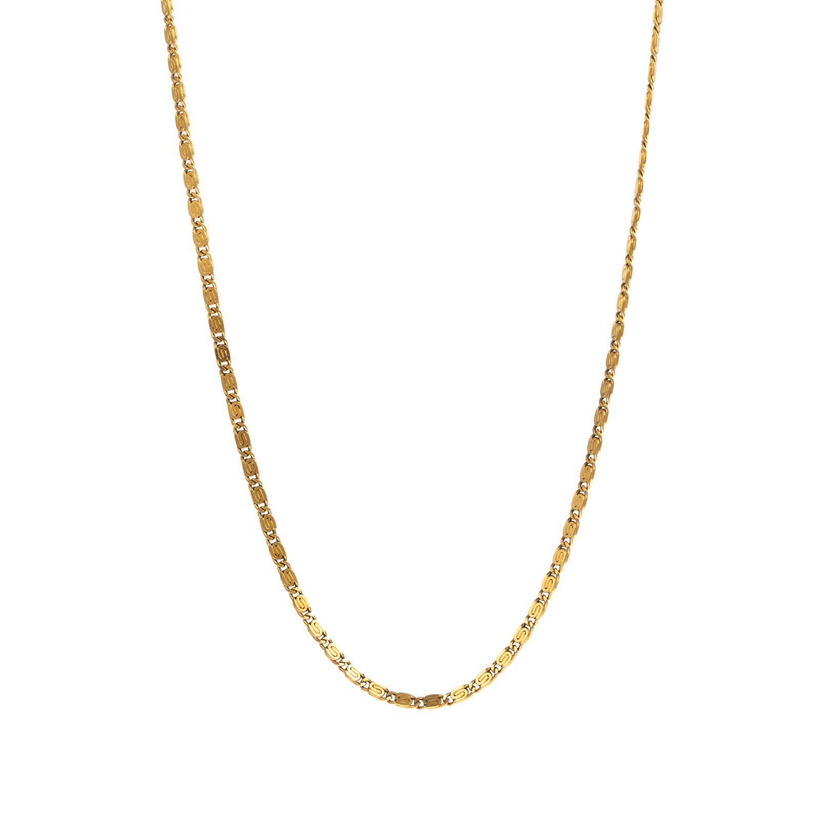 A SCROLL NECKLACE IN 18K 18K yellow