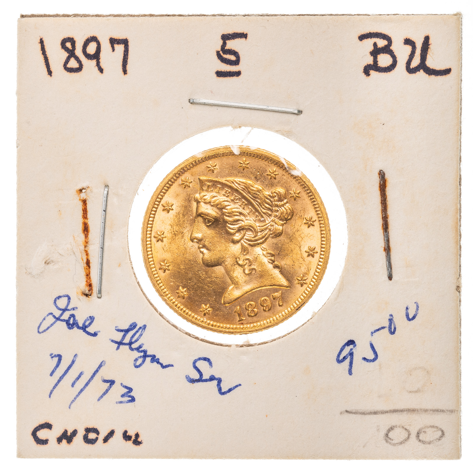 1897 $5 LIBERTY GOLD HALF EAGLE