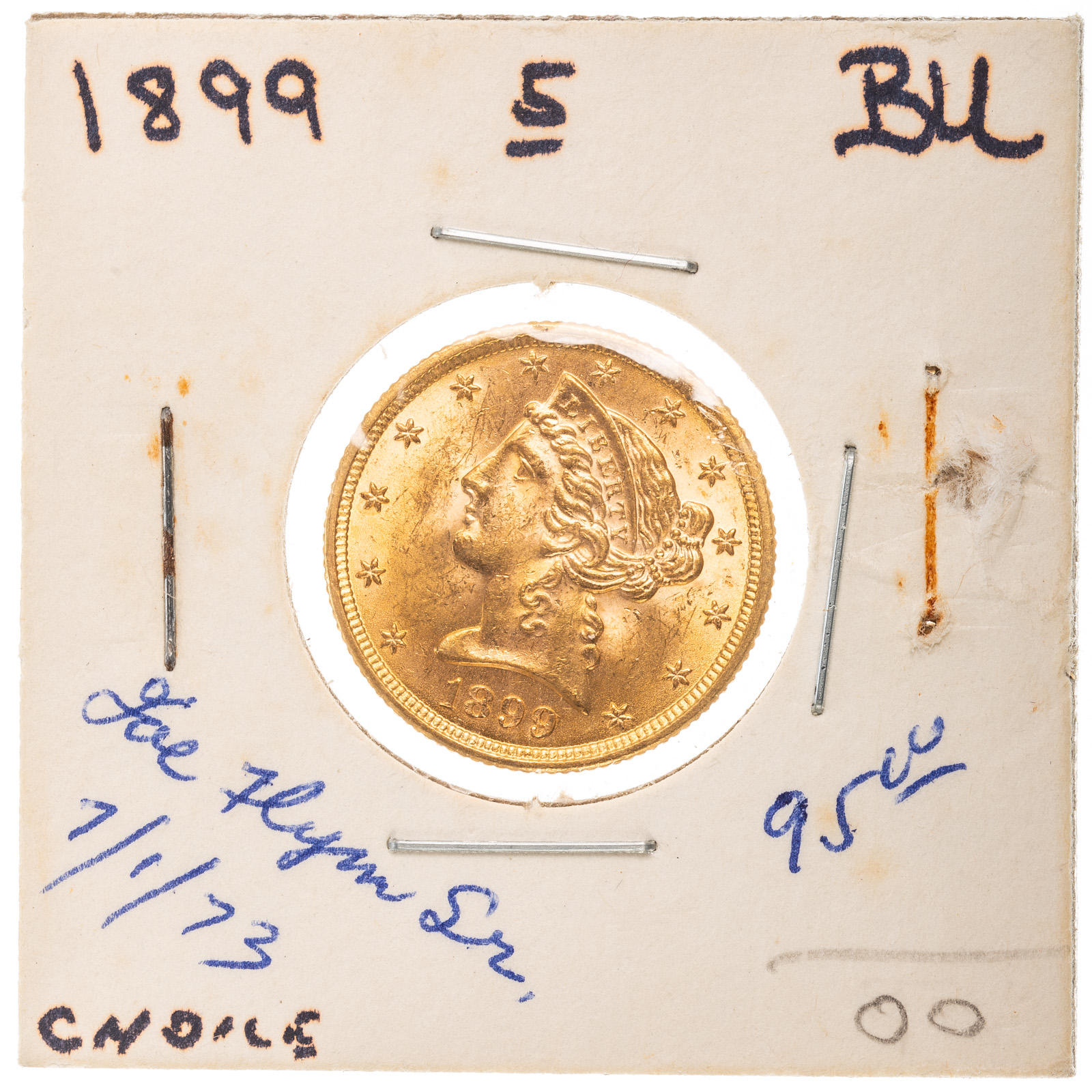 1899 5 LIBERTY GOLD HALF EAGLE 3b2827