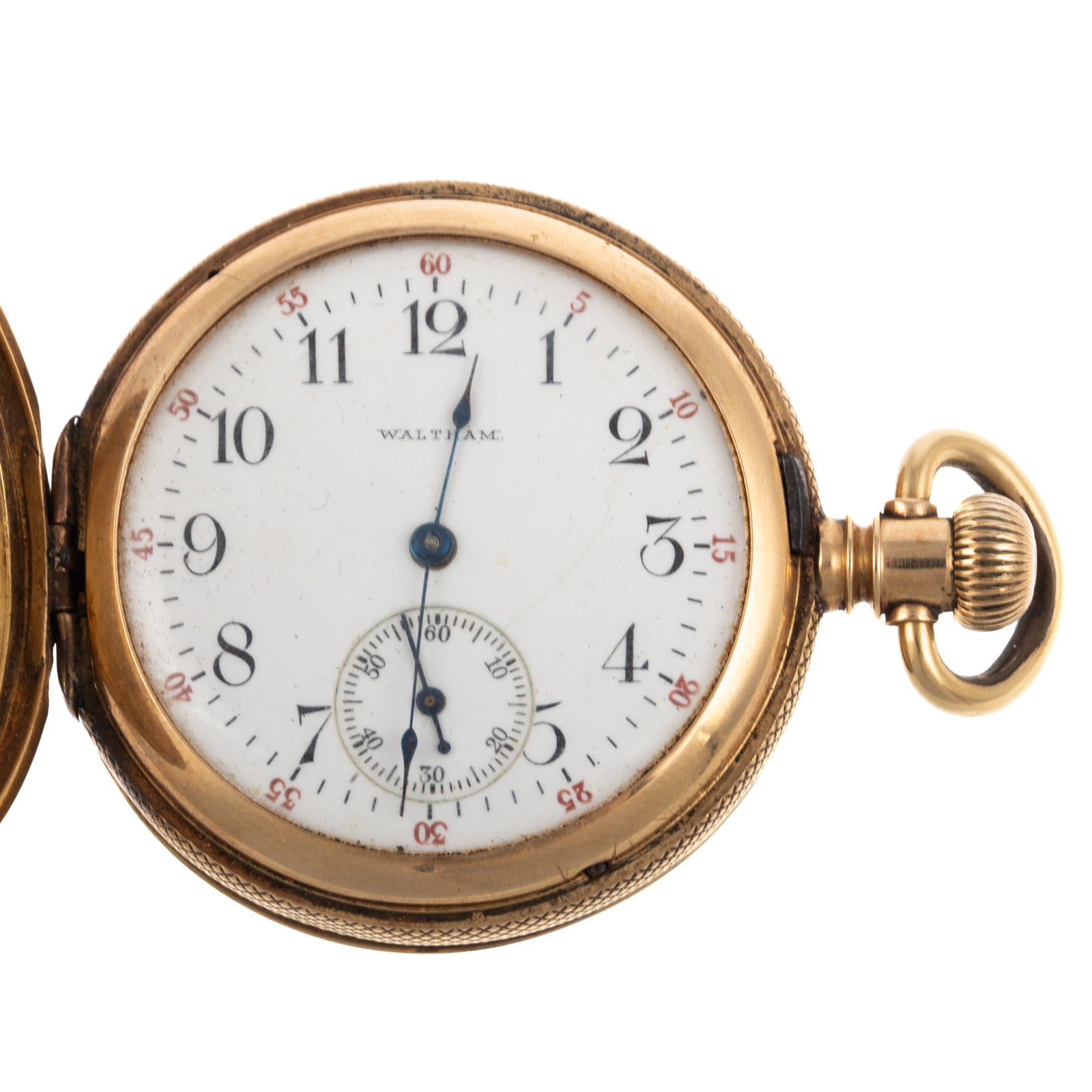 A WALTHAM HUNTER CASE POCKET WATCH