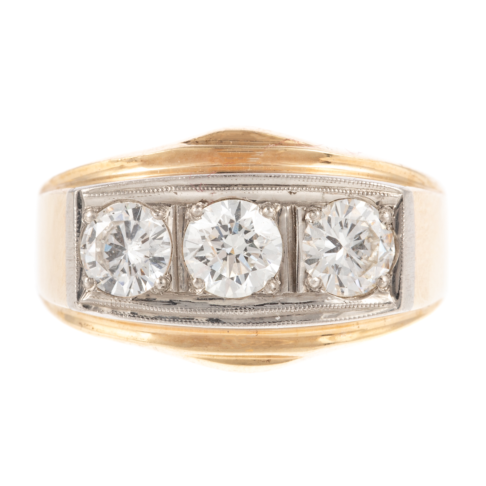 A CONTEMPORARY WIDE DIAMOND BAND 3b2863