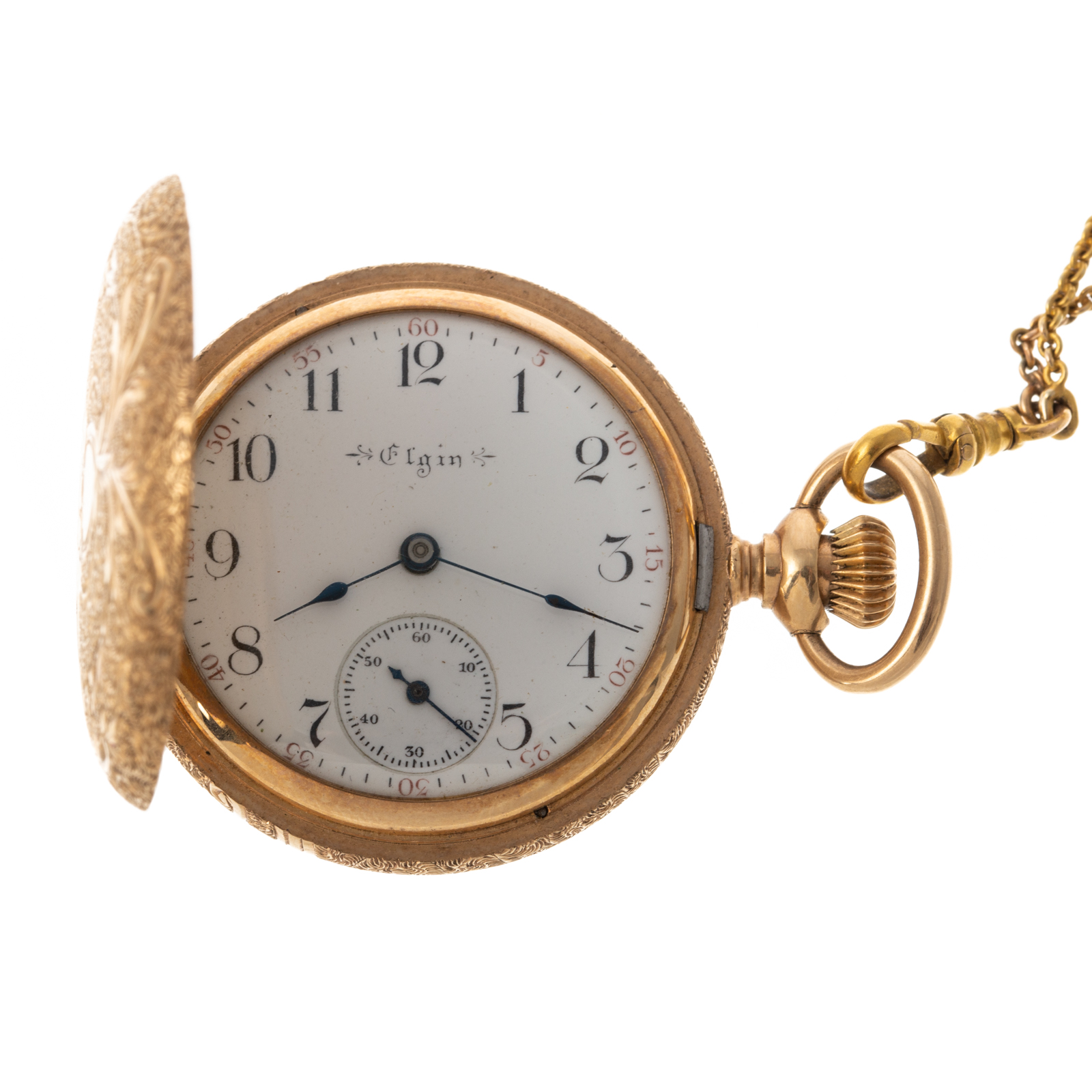 AN ELGIN HUNTER CASE POCKET WATCH IN