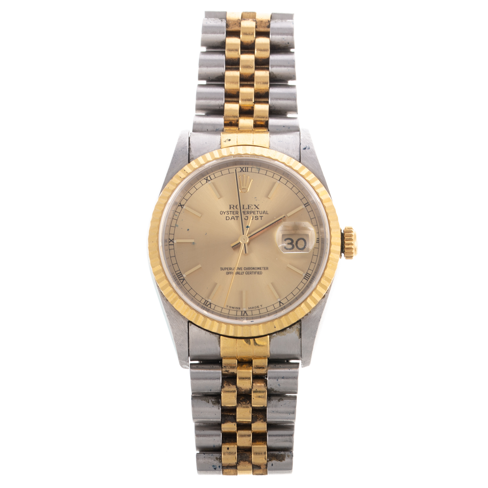 A ROLEX TWO TONED OYSTER PERPETUAL 3b2898