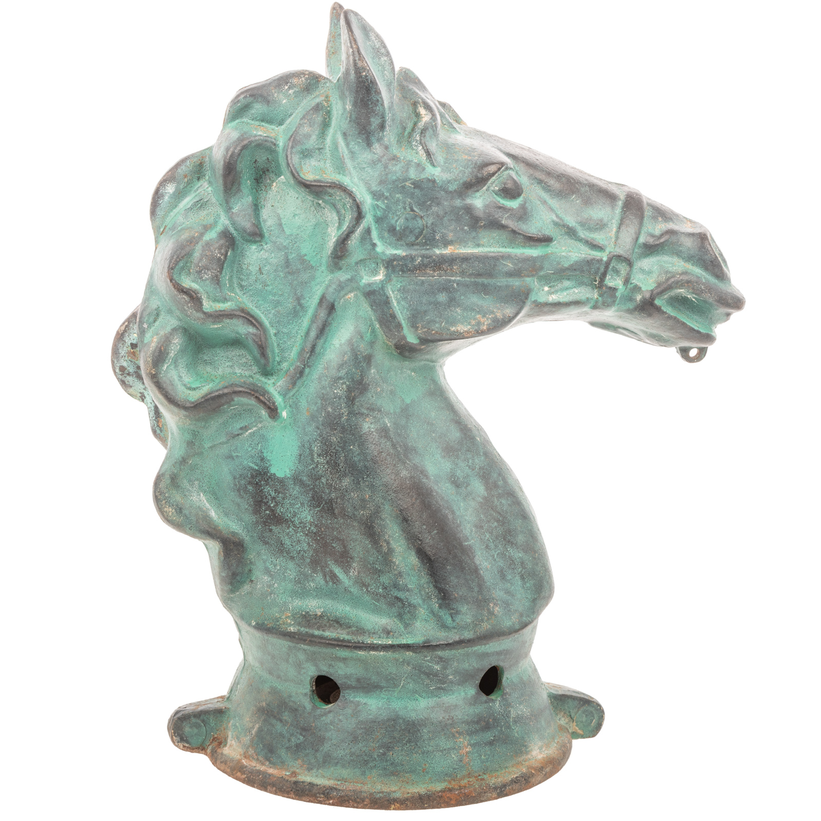 CAST IRON HORSE HEAD HITCHING POST