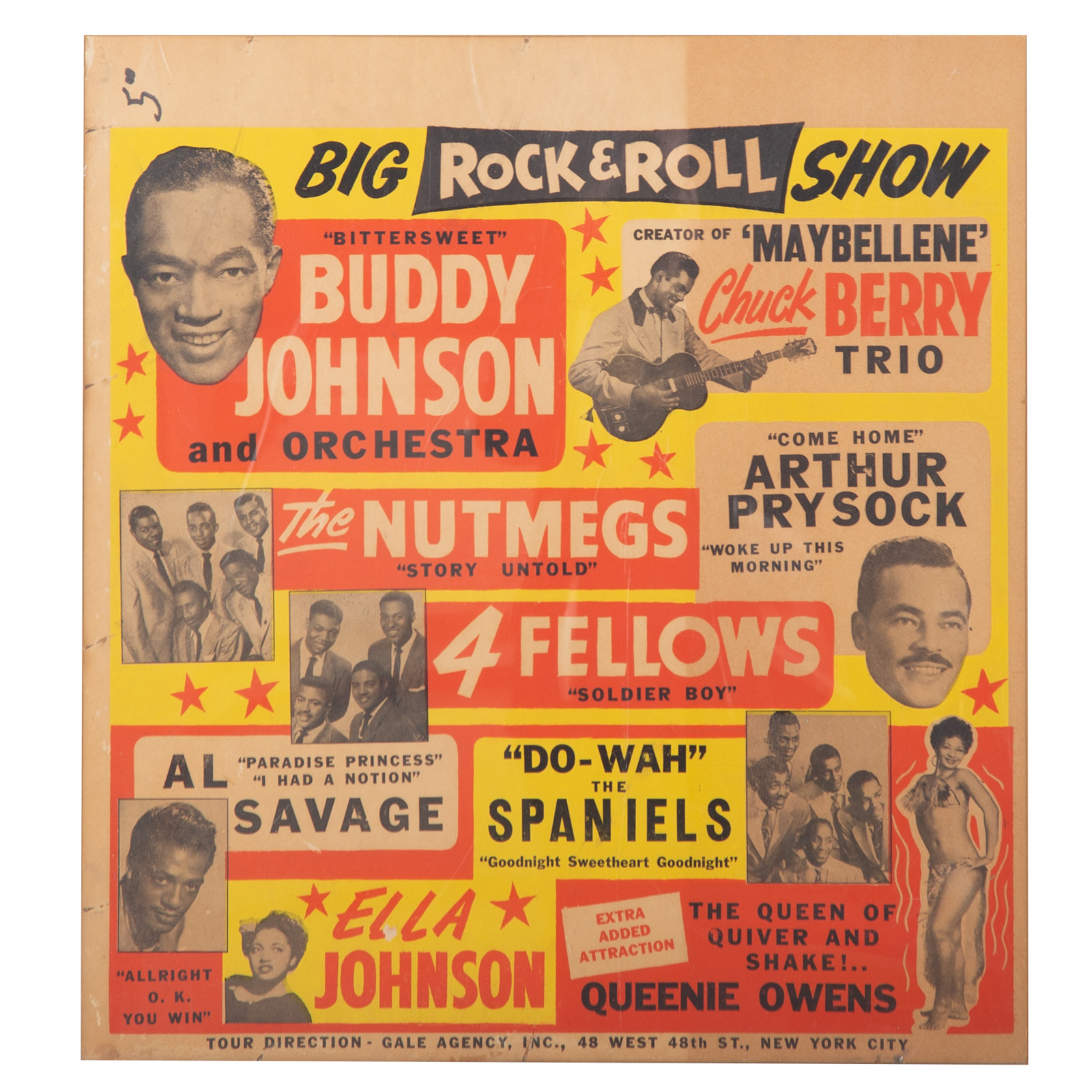 BIG ROCK & ROLL SHOW POSTER 1955;