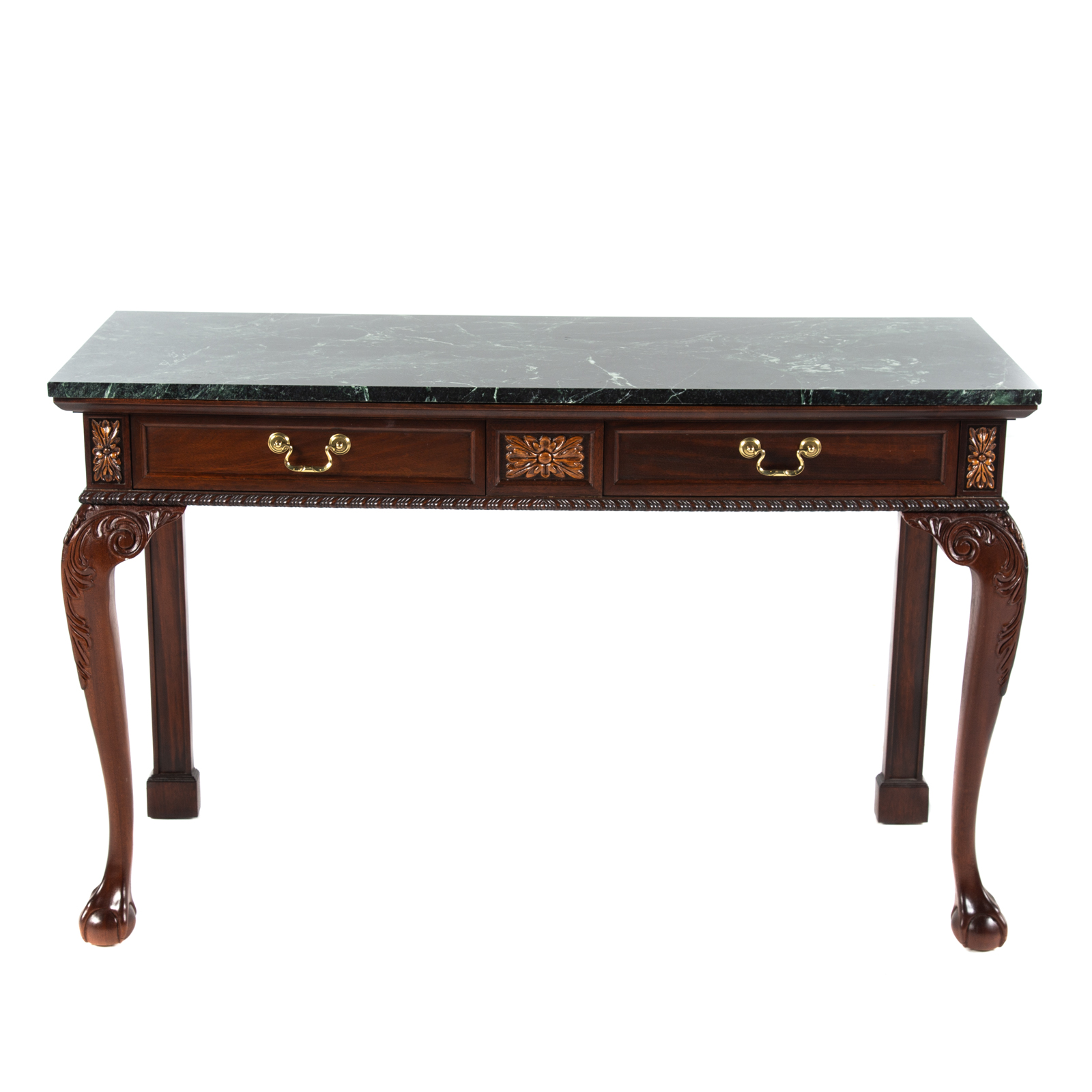 CHIPPENDALE STYLE MARBLE TOP CONSOLE