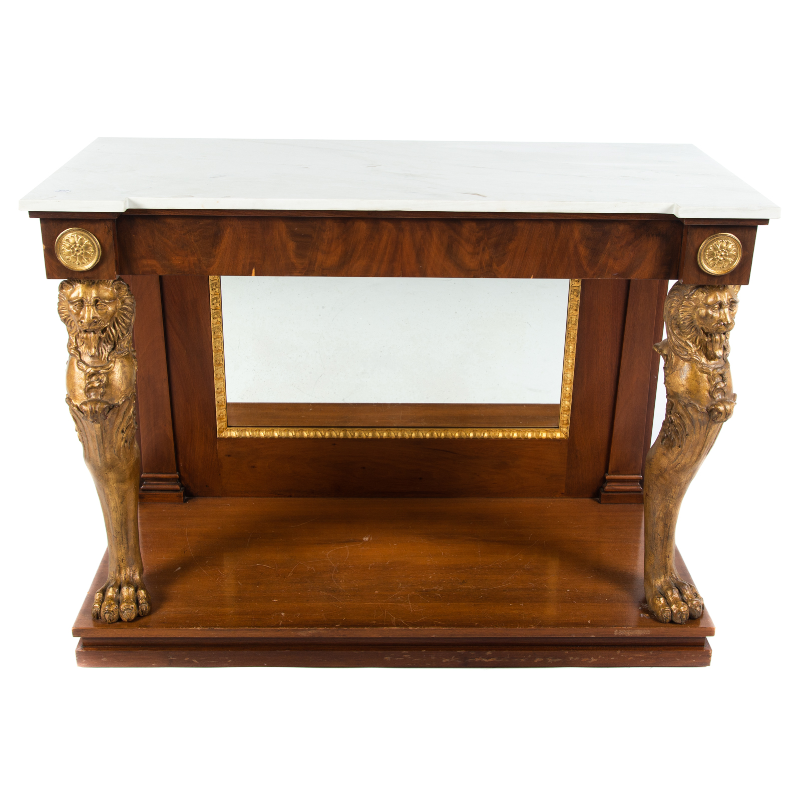 MCLAIN WIESAND MARBLE TOP PIER TABLE