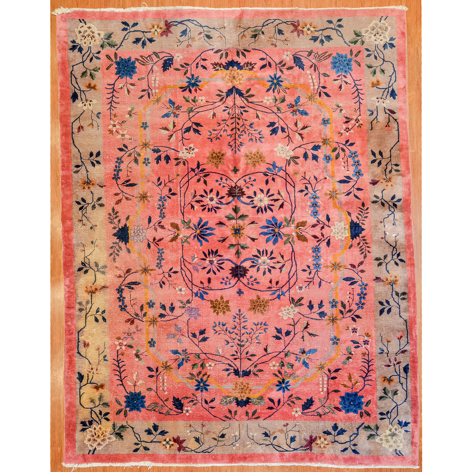 ANTIQUE NICHOLS RUG, CHINA, 8.11 X 11.6