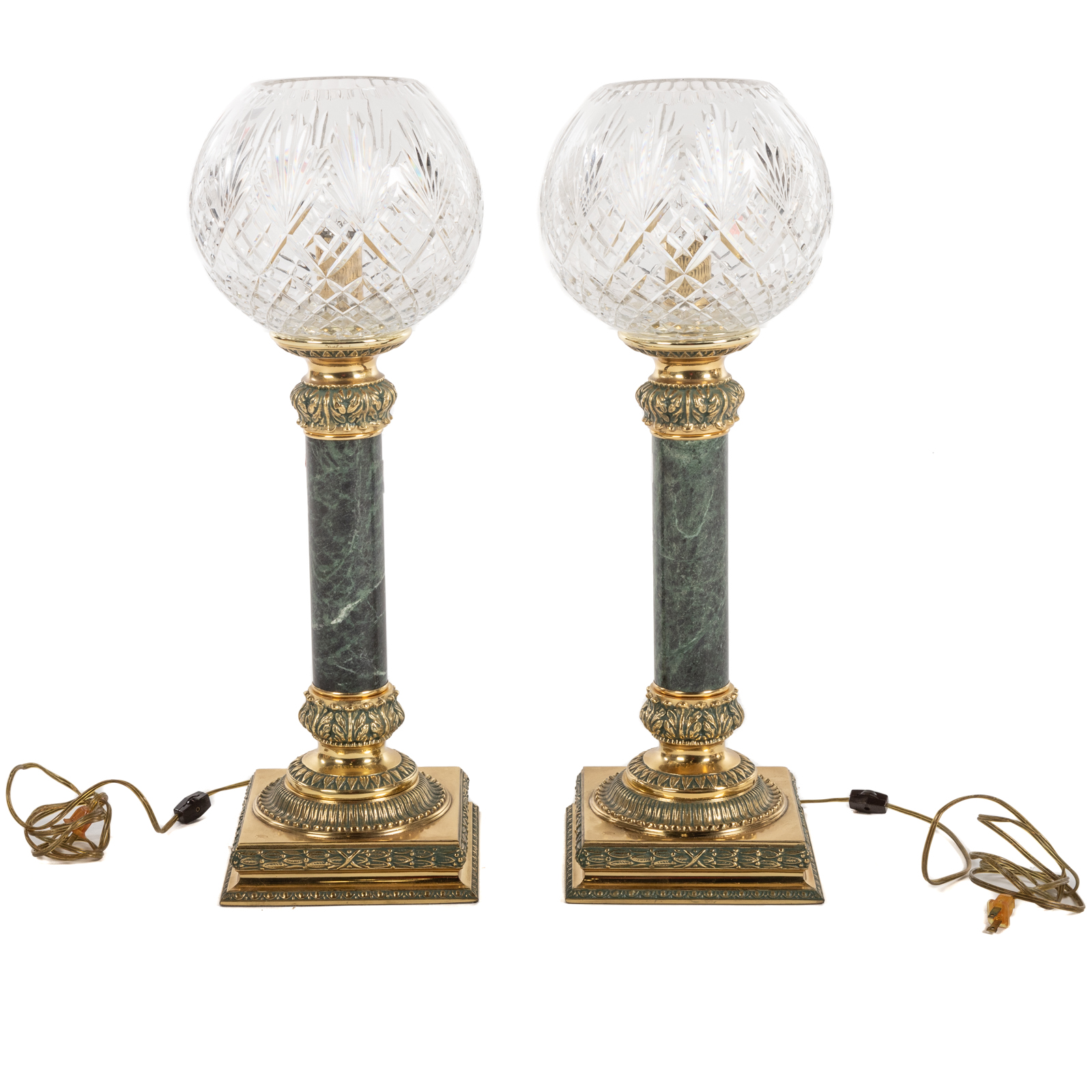 A PAIR OF EMPIRE STYLE BANQUET LAMPS