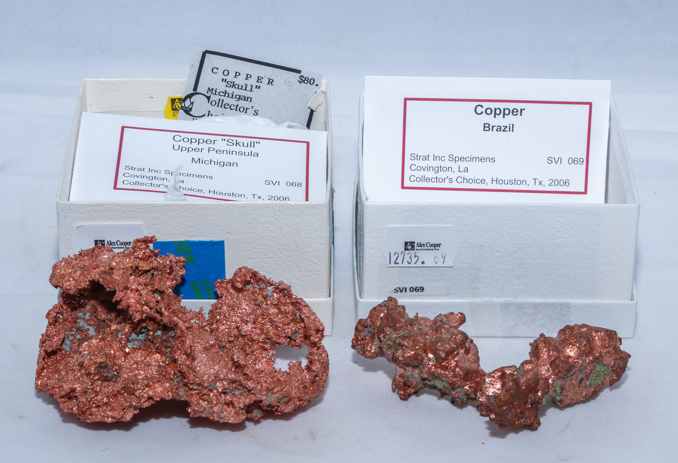 TWO SPECIMENS OF NATIVE COPPER 3b2a47