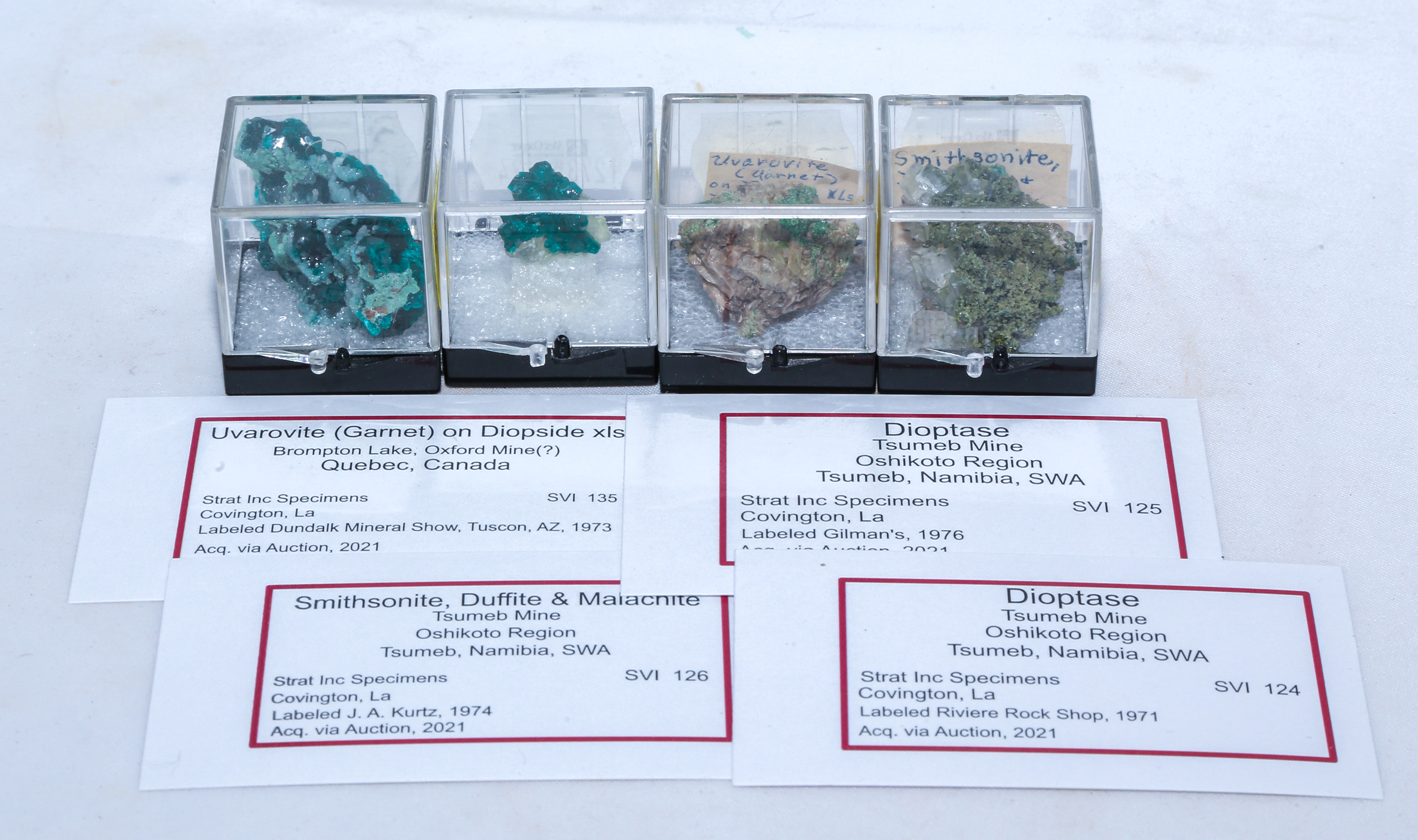 DIOPTASE & OTHER MINERAL SPECIMENS