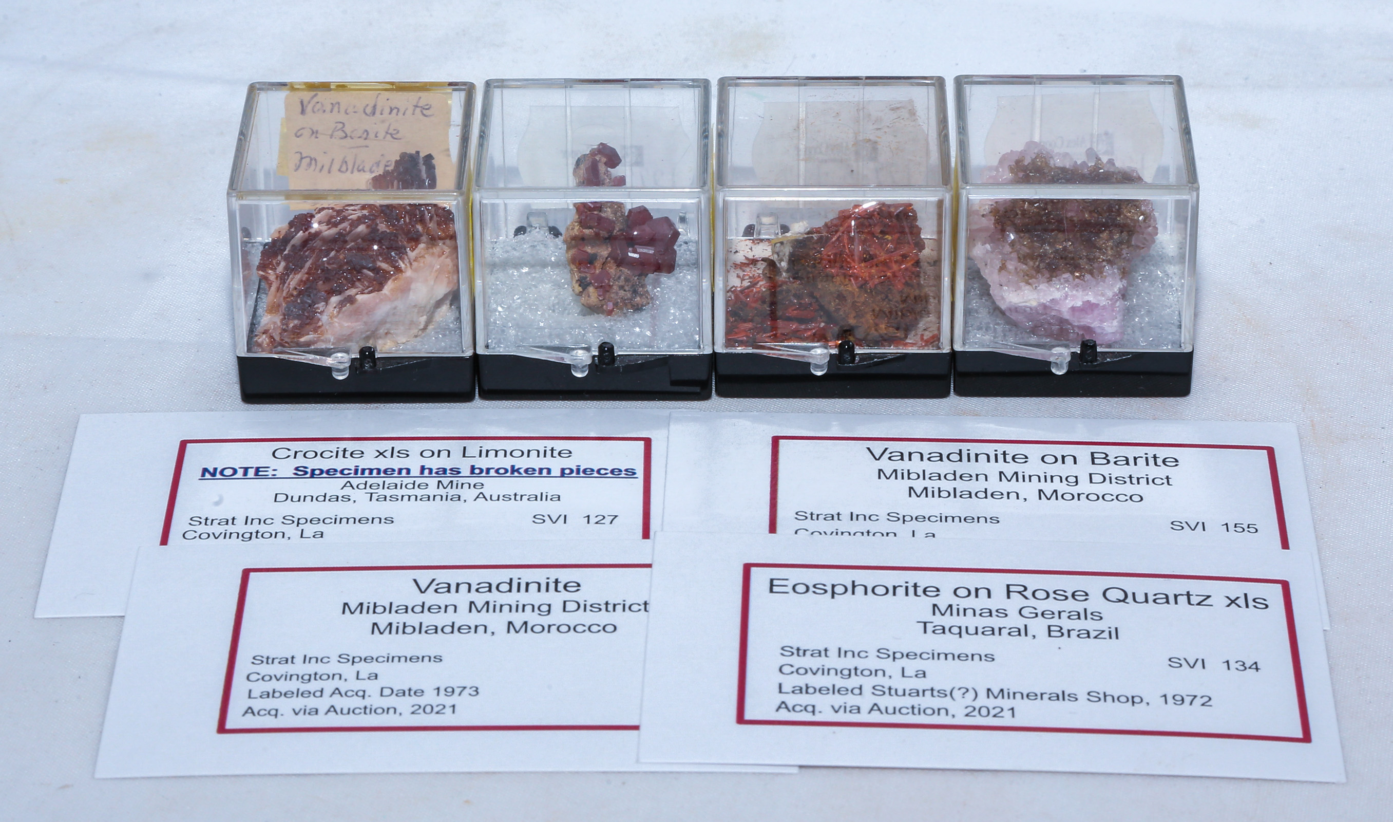 VANADINITE & OTHER MINERAL SPECIMENS