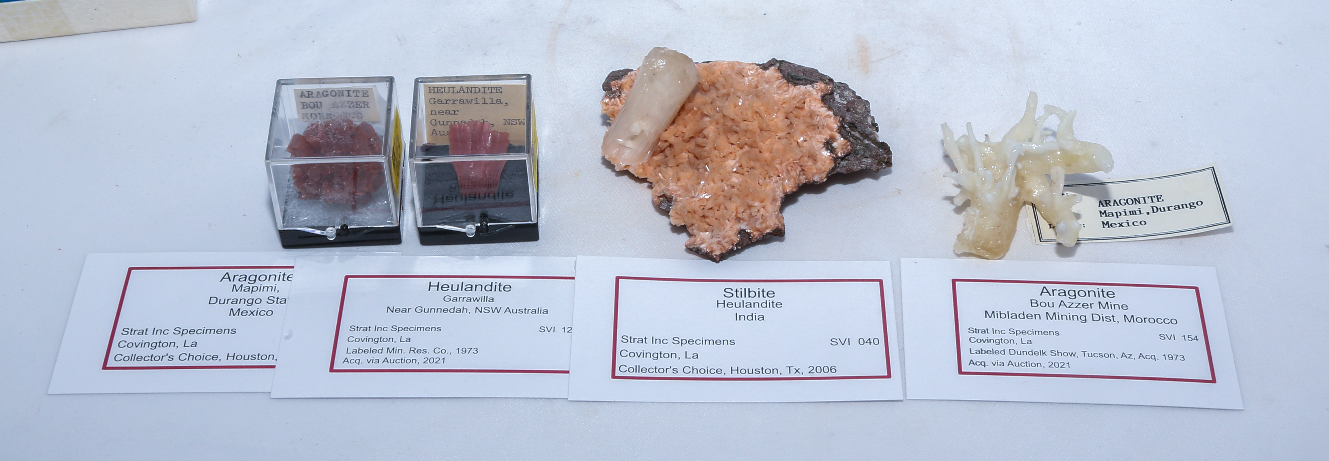 HEULANDITE & OTHER MINERAL SPECIMENS