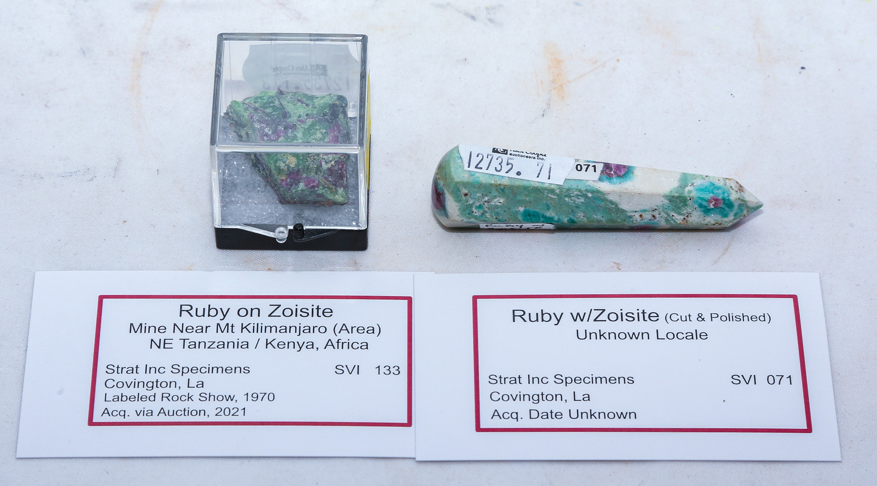 RUBY ON ZOISITE MINERAL SPECIMEN