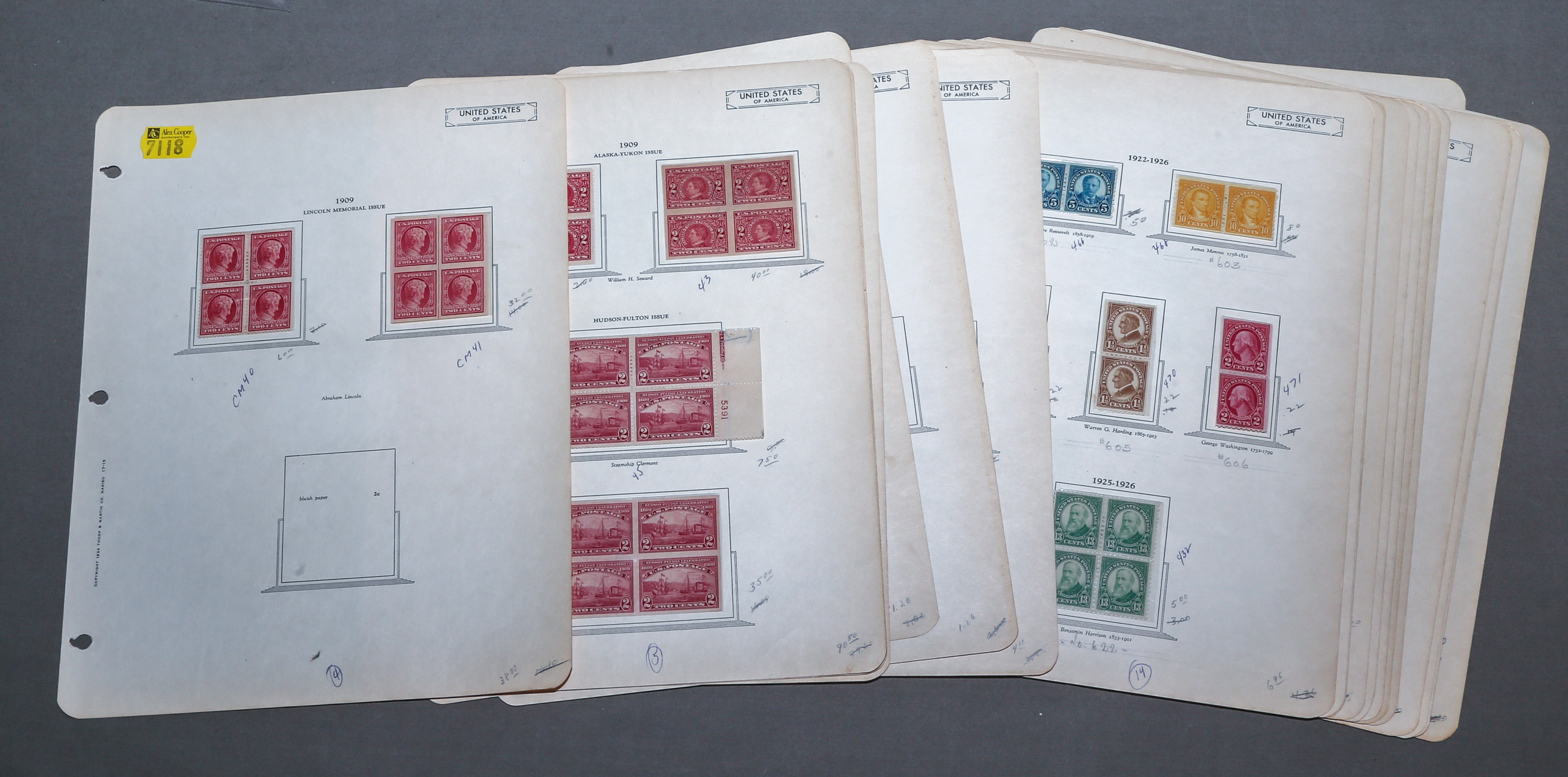 GROUP OF U S POSTAGE STAMPS BLOCKS 3b2a85