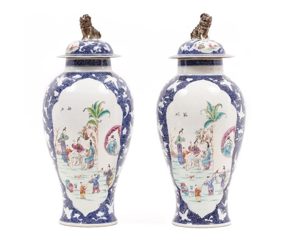 Pair of Chinese porcelain baluster 3b2a96