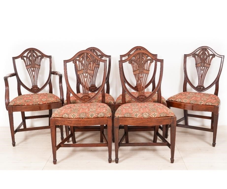 Set of six English Hepplewhite