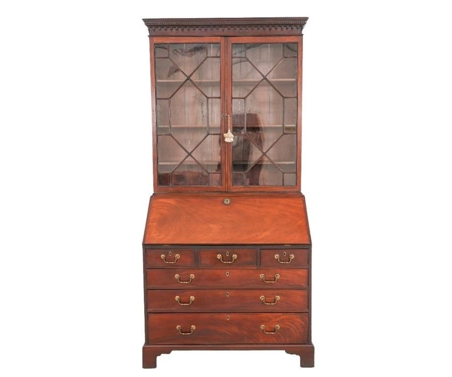 Georgian mahogany two part secretary 3b2aab