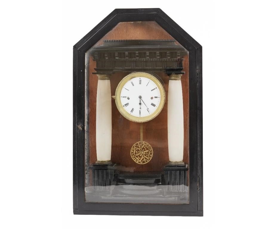 French Empire Portico clock, 19th