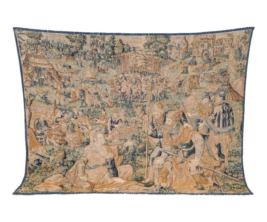 Beautiful antique Flemish tapestry  3b2af7