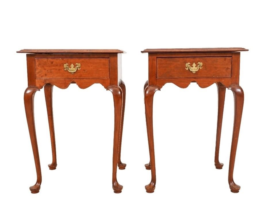 Pair of Queen Anne style cherry