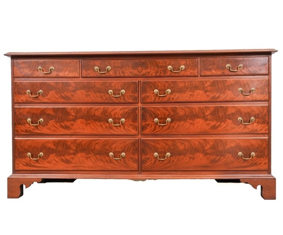 Chippendale style mahogany nine