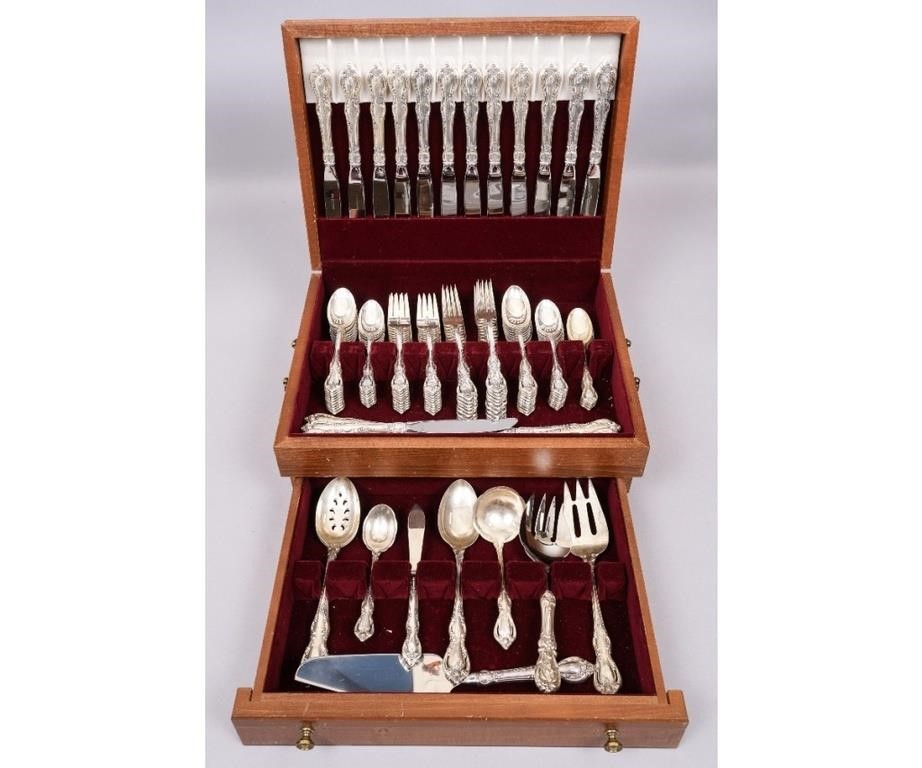 Sterling silver flatware service by