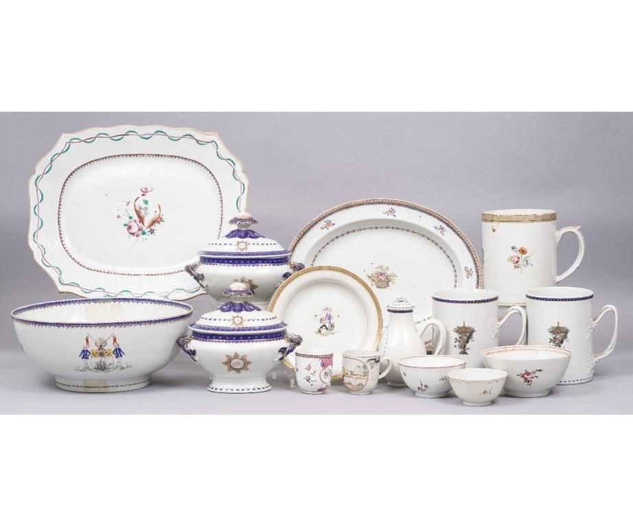 Chinese porcelain tableware, 18/19th