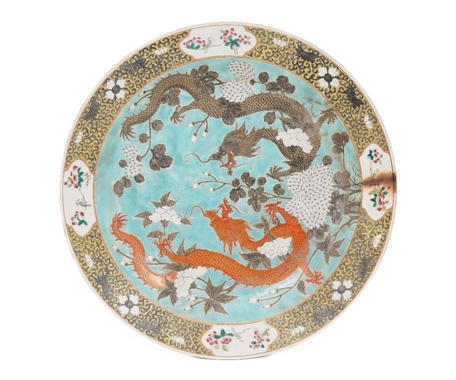 Chinese porcelain charger, 19th