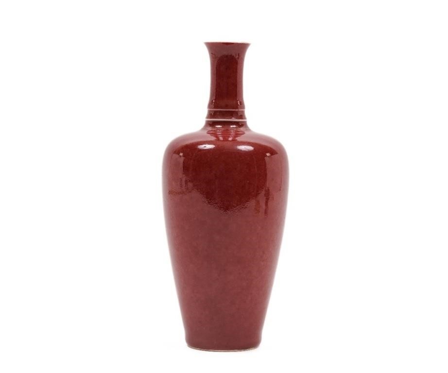 Chinese porcelain ox-blood vase,