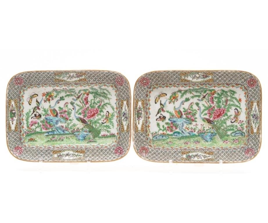 Pair of Chinese colorful porcelain
