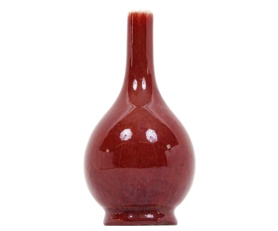 Chinese ox-blood porcelain vase,
