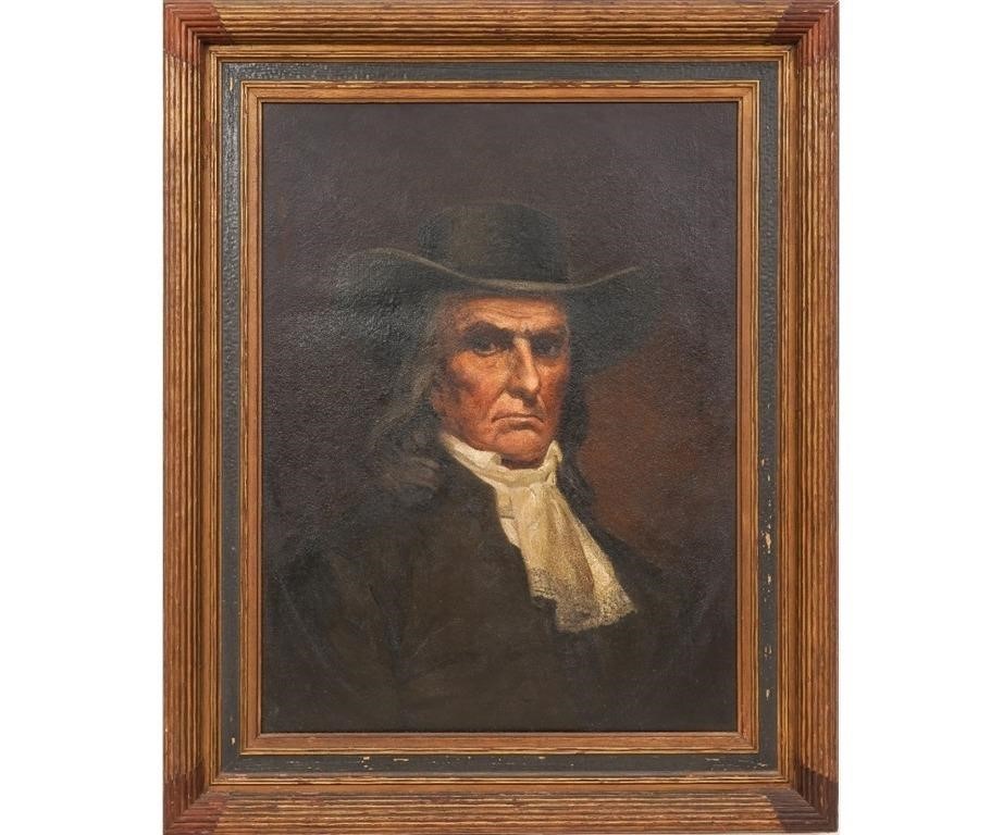 Oil on Beaver Board portrait of