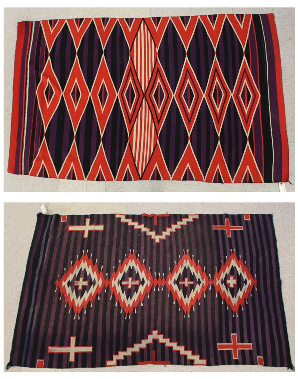 TWO NAVAJO REGIONAL WEAVINGSTWO 3b2cc3