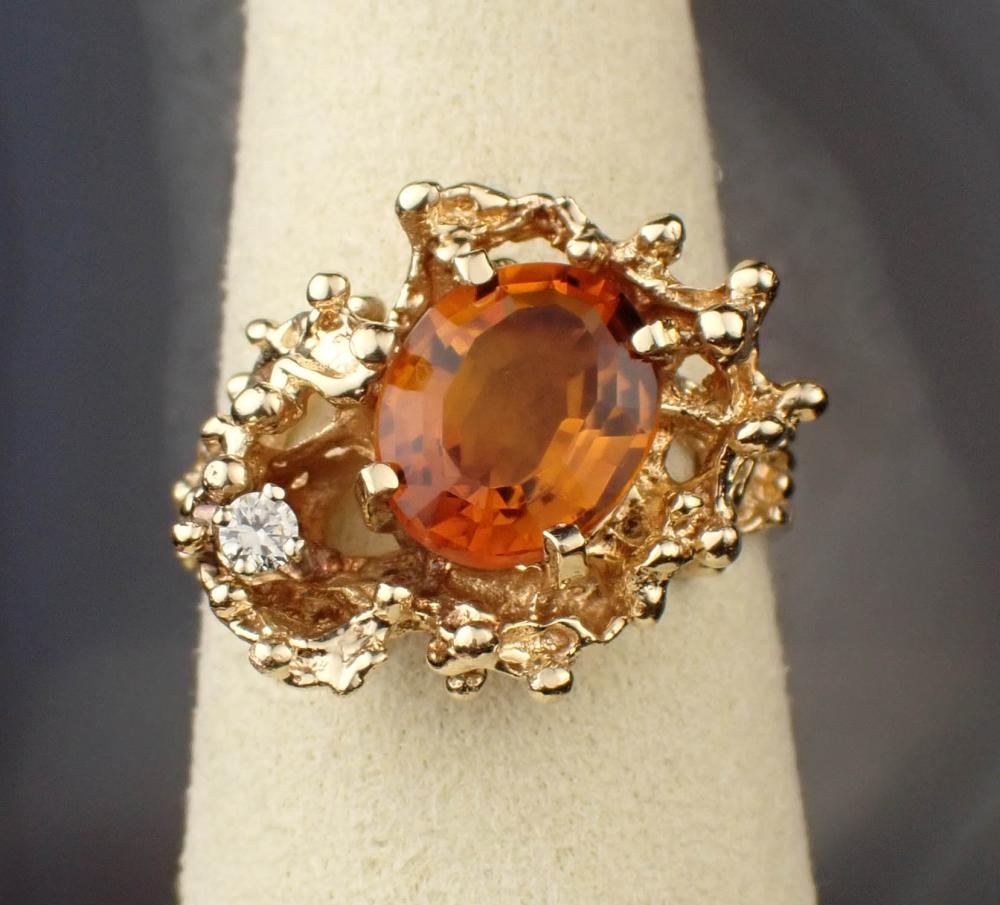 CITRINE DIAMOND AND FOURTEEN KARAT 3b2d44