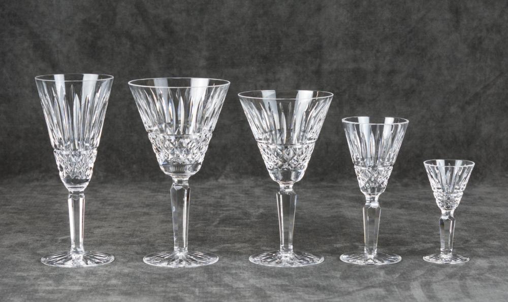 FIFTY-SIX PIECE CUT CRYTAL STEMWARE