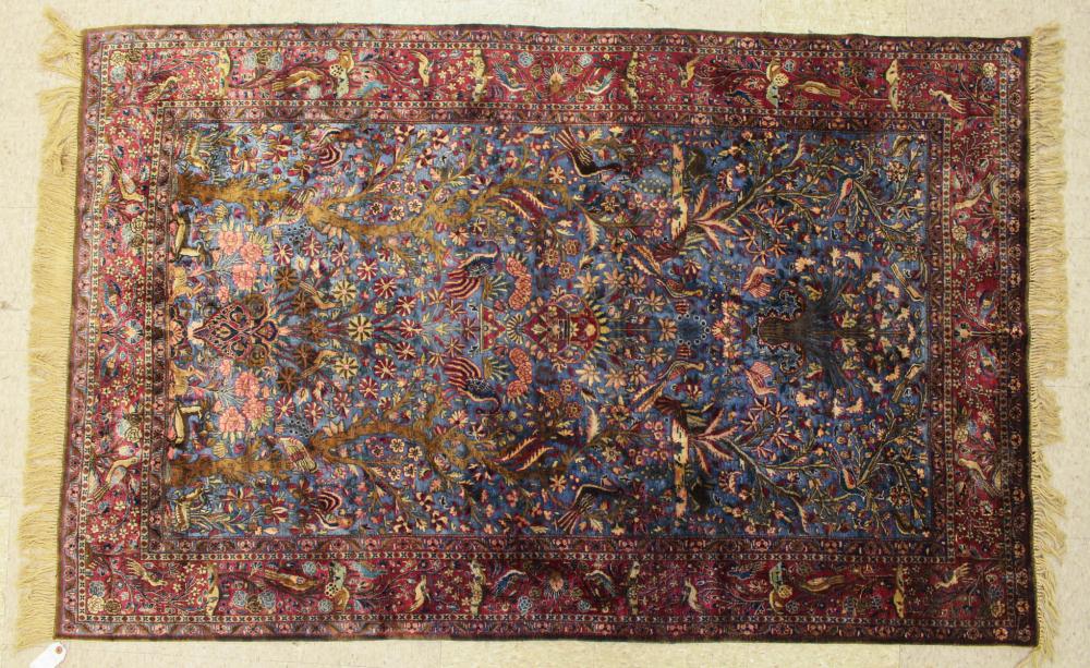 SILK ANTIQUE PERSIAN KASHAN PRAYER 3b2d64