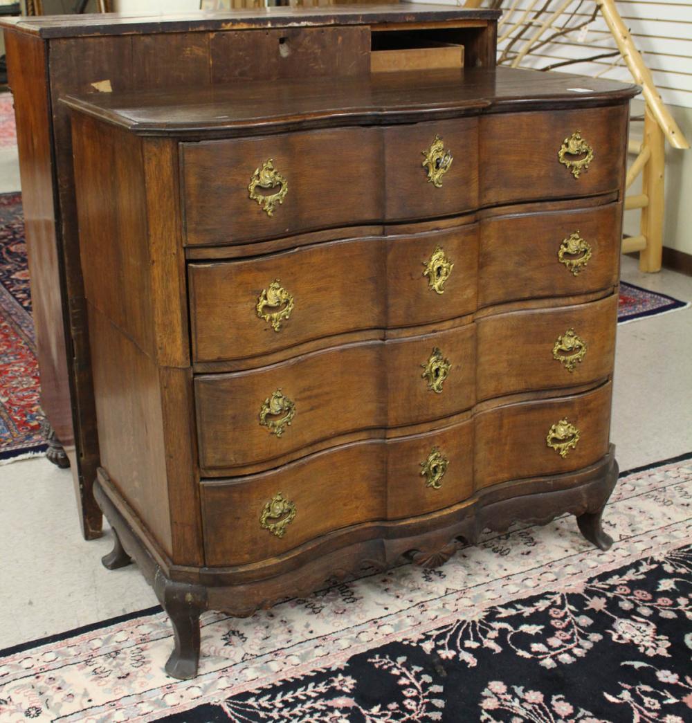 STACKING FOUR-DRAWER OAK CHEST