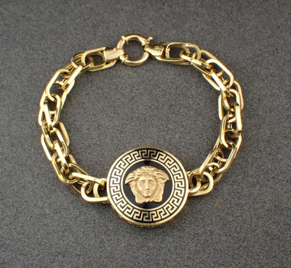 VERSACE STYLE EIGHTEEN KARAT GOLD BRACELETVERSACE