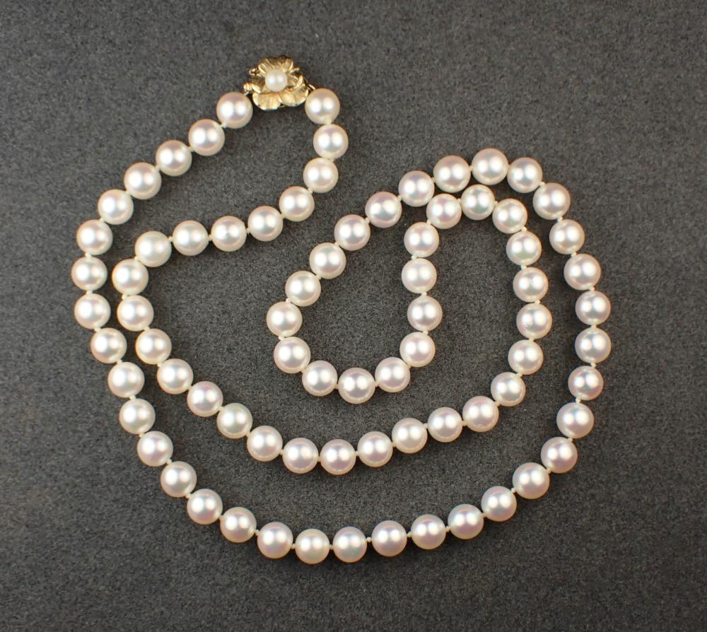 MATINEE LENGTH PEARL AND GOLD NECKLACEMATINEE 3b2dcb