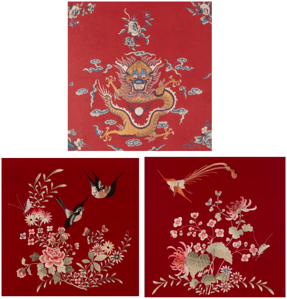 A GROUP OF FRAMED CHINESE EMBROIDERY 3b2e11
