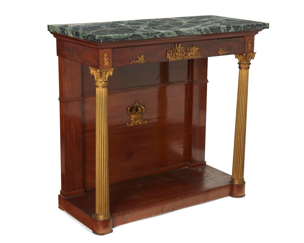 AN EMPIRE-STYLE CONSOLE TABLEAn Empire-style