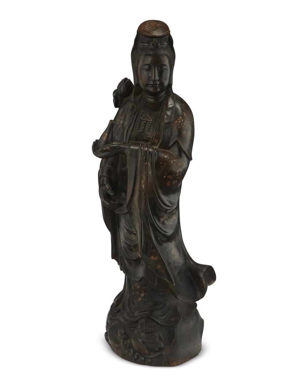 A MIXED METAL INLAID FIGURE OF 3b2e62