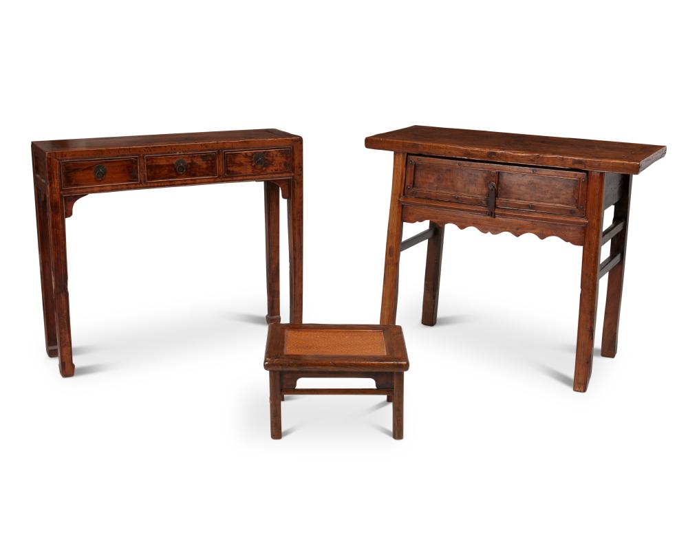 TWO EAST ASIAN CONSOLE TABLES AND 3b2e8b